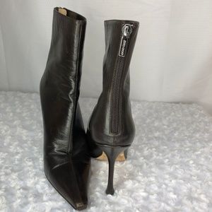 Jimmy Choo Dark Brown Ankle Boots (Gently Used)